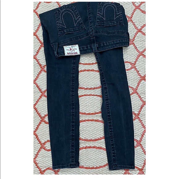 TRUE RELIGION Black SIZE 28 SKINNY JEANS. - Picture 1 of 10